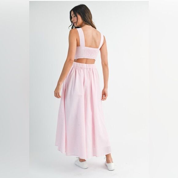 Elegant Pink Maxi Skirt Set - Picture 8 of 15